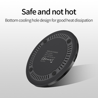 Chargeur sans fil rapide 15W avec entrée Type-C, chargeur sans fil personnalisé avec logo OEM ODM CE FCC ROHS - compatible avec les smartphones et les montres intelligentes