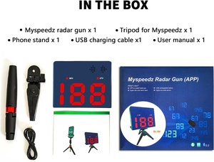 Rl Snelheidsradar Met Mph-En Kph-Meting, Vrijstaande <span class=keywords><strong>Radar</strong></span> Voor Lacrosse, Honkbal, Hockey, Voetbal En Meer - Product Image 2