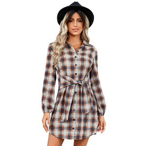 knee length dresses for ladies Vansport Ladies Syracuse Maxwell School Easy-Care Gingham Check Shirt Royal Blue / Large
