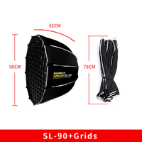 TRIOPO SL-90 de caméra professionnelle 90cm Speedlite Flash Deep Parabolic Softbox Bowens Mount Diffuseur