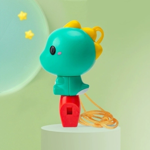 ของเล่นนกหวีดพลาสติกลายการ์ตูนสัตว์น่ารักแบบขายส่ง พร้อมสายคล้องคอป้องกันการสูญหายสำหรับเด็กเล่น - Product Image 2