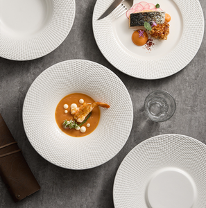 Wholesale Eco-Friendly White Porcelain Plates Dinner <b>Dessert</b> & Soup Plates | Hotels Fine Dining Weddings - Product Image 2