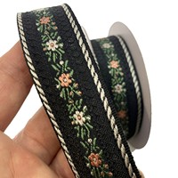 Cinta Jacquard Bordada Estilo Chino - Cinta Decorativa Tejida para Ropa Étnica y Manualidades