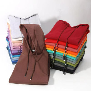 Personalizable 230g Oversize Round Neck Casual <b>Washed</b> Hoodie Drop Shoulder Pure Cotton Long Sleeve Unisex Loose Sweatshirt - Product Image 2