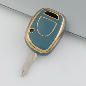 Coque de clé de voiture Renault en TPU avec bord doré, vente en gros d'usine YHC, pour Renault CLIO <span class=keywords><strong>2</strong></span> Kangoo <span class=keywords><strong>Twingo</strong></span>, accessoires de voiture - Product Image 4