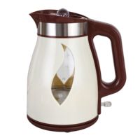 Bouilloire Électrique en Acier Inoxydable 1,8L 1500W avec Arrêt Automatique à 360° et Infuseur en Verre pour Thé et Usage Domestique