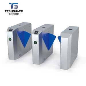 Office Building &amp; Construction Site Security <strong>Access</strong> <strong>Control</strong> Management with Flap Barrier Turnstile System and Card <strong>Reader</strong> - Product Image 1