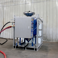 Machine de sablage humide sur palette 280L, 0,5-0,7 MPa, avec tuyau de sablage de 20m, réservoir de vapeur sans poussière, machine de sablage humide
