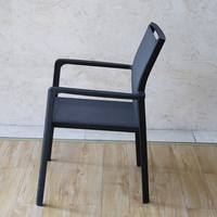 Chaise de jardin en maille, fauteuil d'extérieur pour patio, siège suspendu à dossier haut, structure tubulaire pour pelouse, cour, balcon, mobilier de jardin