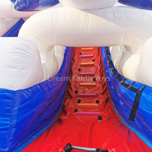 Cá mập thương mại trượt bơm hơi hồ bơi trượt màu xanh Inflatable Trampoline trượt nước Hồ bơi bơm hơi hồ bơi cho ngoài trời - Product Image 6
