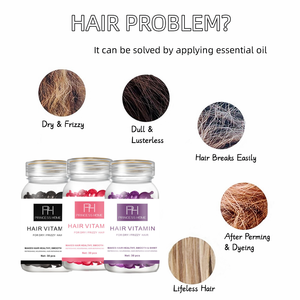 Fábrica Abastecimento Nutrição Suplemento Cabelo Vitamina Soro Queratina Complexo Hair Care Óleo Essencial Cápsulas para Cabelos Frizzy Secos - Product Image 2