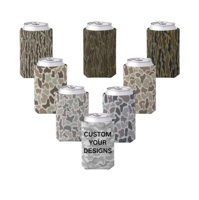 Manchon isotherme en néoprène camouflage pour canettes et porte-bière pour fêtes, activités de plein air et camping