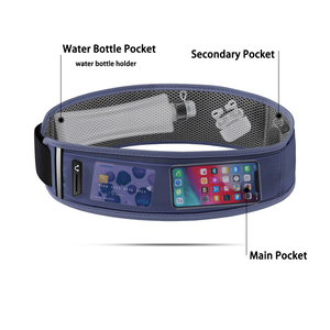 <span class=keywords><strong>Ceinture</strong></span> de sport <span class=keywords><strong>portable</strong></span> personnalisée, <span class=keywords><strong>ceinture</strong></span> de course mince, <span class=keywords><strong>ceinture</strong></span> de randonnée, <span class=keywords><strong>ceinture</strong></span> de camping, porte-bouteille d'eau à fermeture éclair, sac banane en polyester - Product Image 3