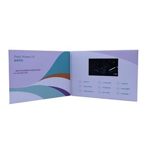 Tarjeta de Felicitación de Video con Pantalla HD de 5 Pulgadas, Personalizada con Diseños de Papel, Diferentes Colores, Cubierta Blanda, Memoria de 4GB, Folleto de Video - Product Image 3