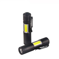 Linterna LED Q5 COB de 1000 lúmenes, modo de brillo, luz lateral más potente, minilinterna alimentada por AA/14500