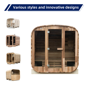 Sauna Exterior Cuadrada Moderna de Madera Sólida y Acero Inoxidable, Apta para Exteriores, Familias, Parques y <span class=keywords><strong>Camping</strong></span> - Product Image 4