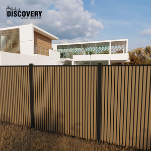 Ensemble complet de panneaux de clôture de jardin en WPC co-extrudé, imperméables, utilisables en extérieur, pour l'intimité - Product Image 1