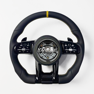 Volant en cuir demi-perforé pour Mercedes Benz ML W164 W166 W211 W212 C117 C118 W251 W176 W204 W205 <span class=keywords><strong>C63s</strong></span> <span class=keywords><strong>Gle</strong></span> 53 AMG - Product Image 3