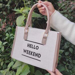 Sac fourre-tout en toile imprimé personnalisé, écologique, pas cher, réutilisable, avec poignée en coton, pour cadeaux, logo personnalisé - Product Image 1