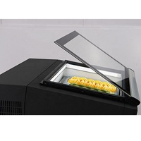 Congélateur à glaces mini monotempérature à refroidissement direct, vitrine intégrée, équipement de réfrigération de type climat froid pour supermarché