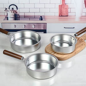 Gran oferta, 316, acero inoxidable sin recubrimiento, resistente al calor, fácil <span class=keywords><strong>de</strong></span> limpiar, sartén para salsa <span class=keywords><strong>de</strong></span> sopa con mango <span class=keywords><strong>de</strong></span> madera, olla para cocinar Snow <span class=keywords><strong>Wok</strong></span> - Product Image 5