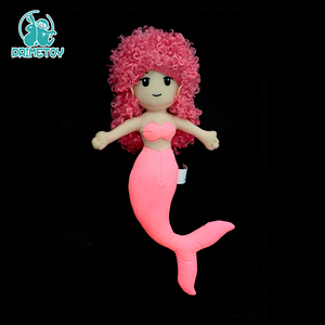 Personalizada hermosa Linda caricatura luminosa <span class=keywords><strong>sirenita</strong></span> muñeco de peluche de juguete superventas caliente con relleno de algodón PP - Product Image 3
