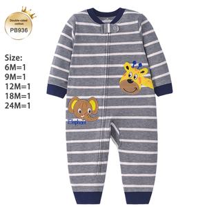 Vêtements pour bébé, combinaison en coton avec fermeture éclair pour tous les nouveau-nés, tenue pour bébé garçon, 6-24 mois, barboteuses dinosaures - Product Image 6