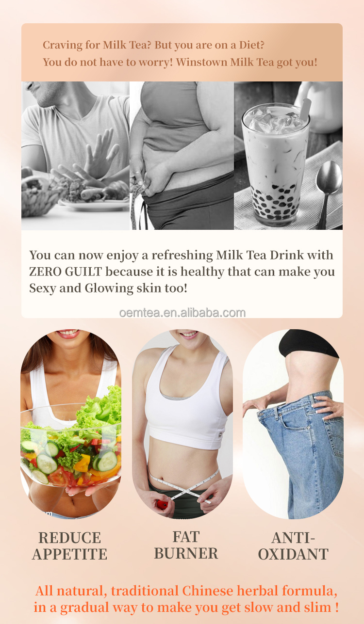 Slim Milk Tea Private Label Special Design Quick 14 Days Detox Flat Tummy Tea Slimming Milk Tea