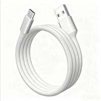 Cable de Carga USB2.0 Tipo C al por Mayor de Fábrica, Cable de Sincronización de Datos USB-A a USB-C Blanco y Duradero para Teléfono Móvil y Tableta