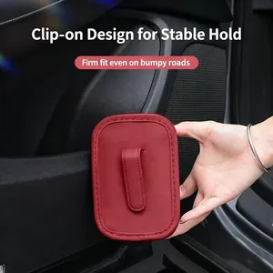 Organisateur de porte-gobelet pour dossier de siège de voiture, design universel à clipser, support de rangement pour gobelets et boissons pour porte de voiture, pochette de rangement XKSBJ01 - Product Image 4