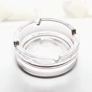 Creative fashionable ashtray crystal glass gold ashtray office living room Round home large ashtray