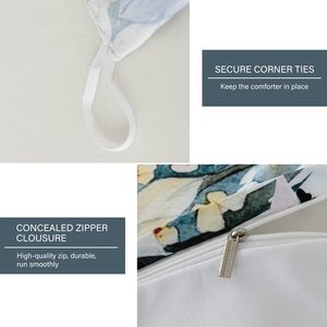 New Luxury Custom Ultra Soft Bedding <strong>Set</strong> Floral Print <strong>Duvet</strong> Cover <strong>Set</strong> <strong>Purple</strong> Bedding <strong>Sets</strong> - Product Image 6