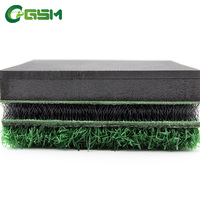 Tapis de golf pour l'entraînement au swing, 4 couches de gazon en nylon, couche 3D à ressorts, protection des poignets, simulateur de driving range