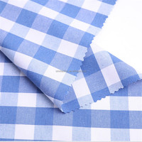 Tissu Gingham Léger et Respirant pour l'Été, 60% Polyester 40% Coton, Teint en Fil, à Carreaux Simples, pour Coiffes, Chemises et Sacs 45s