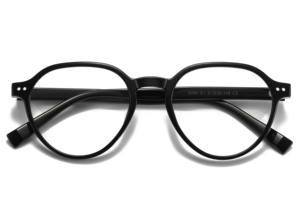 Gafas ópticas de montura redonda neutra TR90 con luz antiazul Colores opcionales de montura negro rojo marrón - Product Image 2