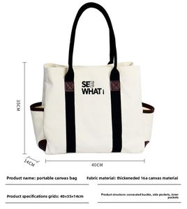 Low Moq Custom Logo Eco-Friendly <b>Reusable</b> Cotton Canvas Shopping Multi-Pocket Tote <b>Bag</b> Due to Everyday - Product Image 3