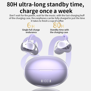 Auriculares inalámbricos de clip para la oreja, de conducción ósea, para correr, con nuevos auriculares de traducción inteligente con IA - Product Image 2