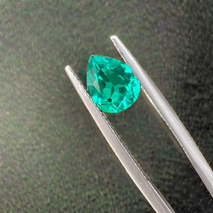 Pierre synthétique en zircone cubique de couleur bleu-vert, taille ovale, 1,5 mm, traitée thermiquement pour la fabrication de bijoux - Product Image 2