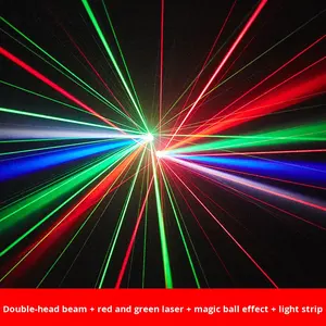 Luz láser LED de efecto cuatro en uno de ángel pequeño transfronterizo KTV atmósfera colorida etapa cabeza móvil haz giratorio DMX512 - Product Image 4