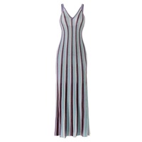 Robe longue à fines bretelles rayée pour femme - Design fluide, élégante pour tous les jours et les occasions décontractées