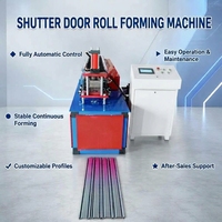 Machine de formage de rouleaux pour portes à enroulement et tôles de toiture, contrôlée par PLC, pour la production de lames de volet en acier galvanisé PPGI