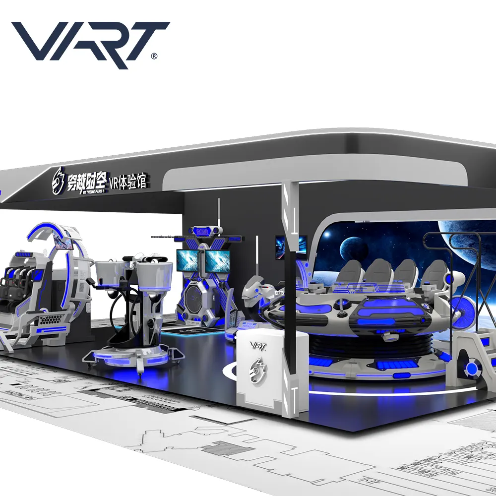 การลงทุนต่ำโชว์รูมกำไรสูง VR Park Rides VR อุปกรณ์สวนสนุกออกแบบผลิตภัณฑ์ VR