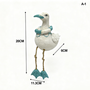 Escultura de resina de aves marinas del Océano Mediterráneo, estatua de gaviota bonita, adorno de mesa de aves marinas, estantería, decoración de mesa de oficina - Product Image 6