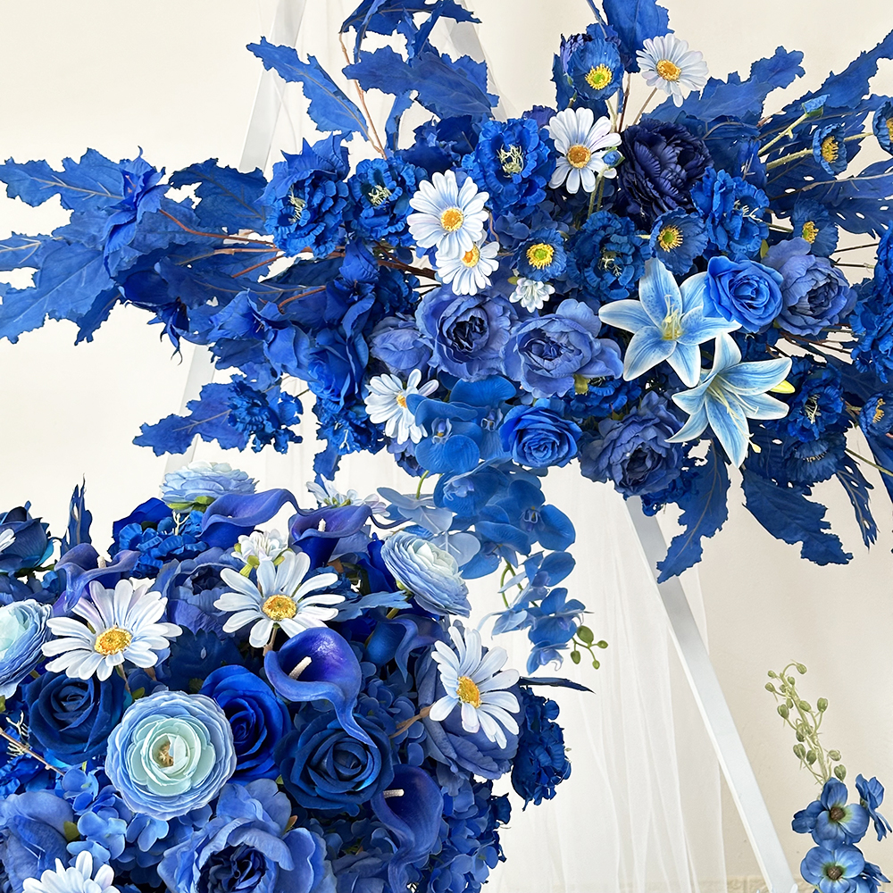 QYY Blue Flower Plant - Elegant Silk Artificial Arrangements