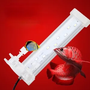 Fish Tank Clamp Light Crystal Led Aquarium Light For Water Plant Double Row 5730 Light Beads