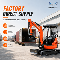 Mini-excavatrice LOGWAY Dealer Choice pour entreprise de location avec moteur Kubota, capot, pince et chenilles en caoutchouc