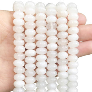 White Oval Resin Beads For Jewelry Making Loose <b>Spacer</b> Beads - Product Image 1