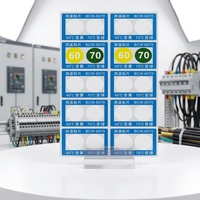 Indicateur de température BCW6070, irréversible, jaune 60°C, vert 70°C, étiquette adhésive à changement de couleur pour la surveillance des équipements industriels