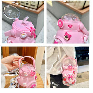 Botella de <span class=keywords><strong>Agua</strong></span> Deportiva para Niños de 900 ml al por Mayor, Linda Botella de Gran Capacidad con Correa de Reloj para la Escuela y Actividades al Aire Libre - Product Image 4