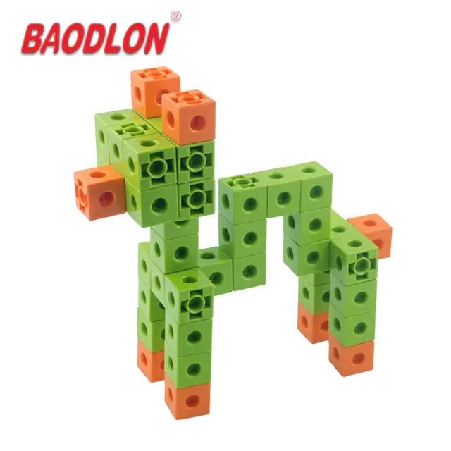 Hot Sale Learning resources colorful math link toy linking cubes building blocks for children